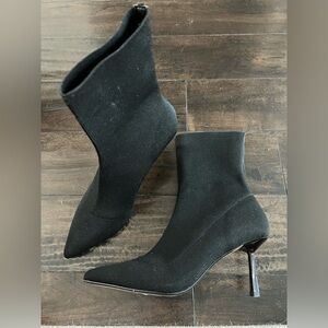 Express Black Heeled Boots